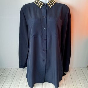 Michael Kors Jeweled Collar Top